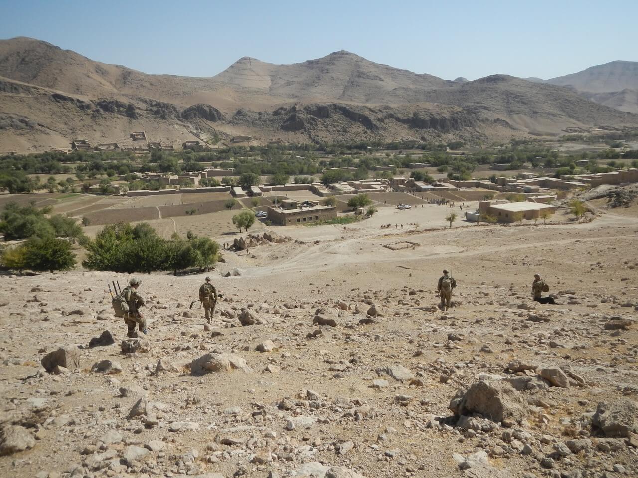 5 Section, 2 Troop on patrol in Uruzgan Province, Afghanistan in 2013.